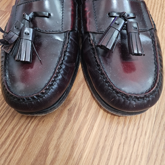 Cole Haan Men’s Burgundy Leather Tassel Loafers